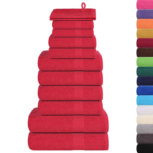 12 Piece Towel Set "FROGN" Red 360 gsm 12 Piece Towel Set "FROGN" Red 360 gsm