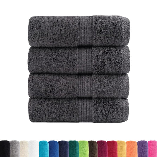 Premium Guest Towels "SOLUND" 4 pcs Anthracite 30x50 cm 600 gsm Premium Guest Towels "SOLUND" 4 pcs Anthracite 30x50 cm 600 gsm
