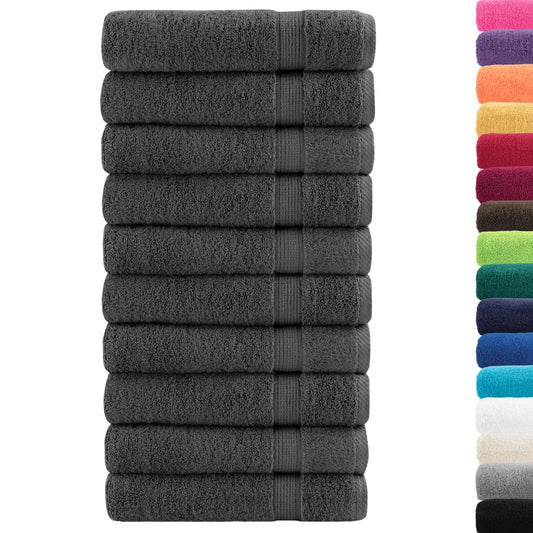 Premium Hand Towels "SOLUND" 10 pcs Anthracite 50x100 cm 600 gsm Premium Hand Towels "SOLUND" 10 pcs Anthracite 50x100 cm 600 gsm