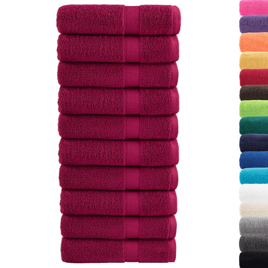 Premium Bath Towels "SOLUND" 10 pcs Bordeaux 100x150 cm 600 gsm Premium Bath Towels "SOLUND" 10 pcs Bordeaux 100x150 cm 600 gsm