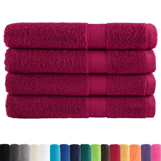 Premium Towels "SOLUND" 4 pcs Bordeaux 100x200 cm 600 gsm Premium Towels "SOLUND" 4 pcs Bordeaux 100x200 cm 600 gsm