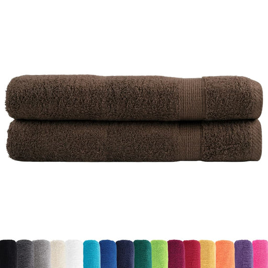 Premium Towels "SOLUND" 2 pcs Brown 100x200 cm 600 gsm Premium Towels "SOLUND" 2 pcs Brown 100x200 cm 600 gsm