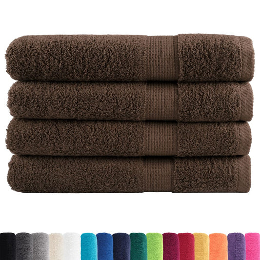 Premium Towels "SOLUND" 4 pcs Brown 100x200 cm 600 gsm Premium Towels "SOLUND" 4 pcs Brown 100x200 cm 600 gsm