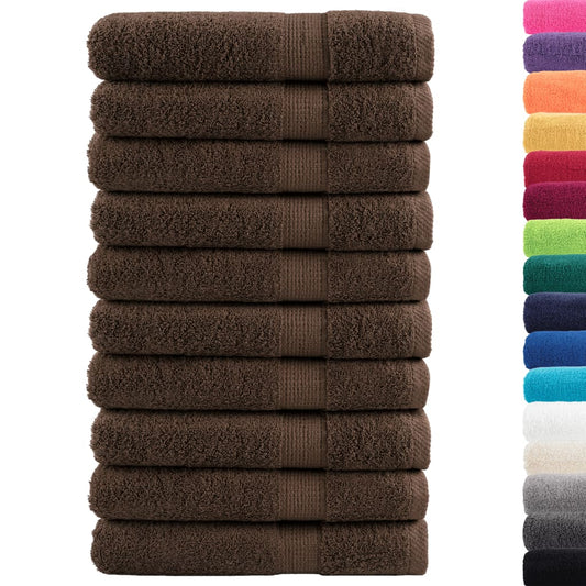 Premium Towels "SOLUND" 10 pcs Brown 100x200 cm 600 gsm Premium Towels "SOLUND" 10 pcs Brown 100x200 cm 600 gsm