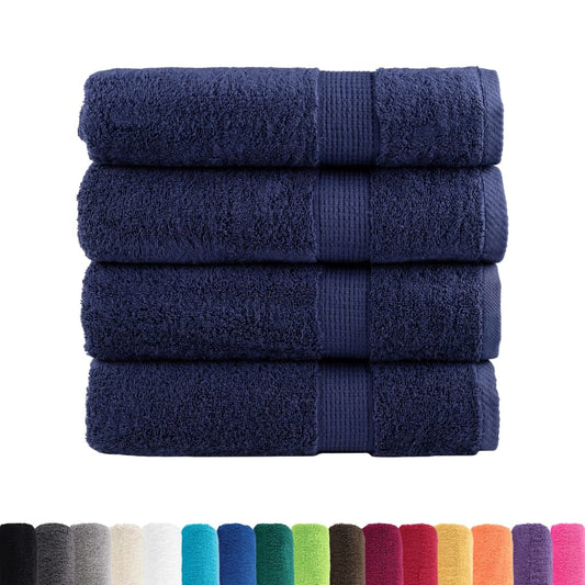 Premium Hand Towels "SOLUND" 4 pcs Navy Blue 50x100 cm 600 gsm Premium Hand Towels "SOLUND" 4 pcs Navy Blue 50x100 cm 600 gsm
