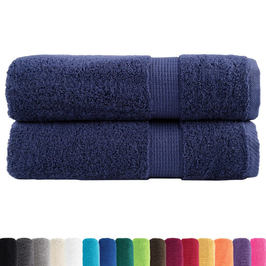 Premium Shower Towels "SOLUND" 2 pcs Navy Blue 70x140 cm 600 gsm Premium Shower Towels "SOLUND" 2 pcs Navy Blue 70x140 cm 600 gsm
