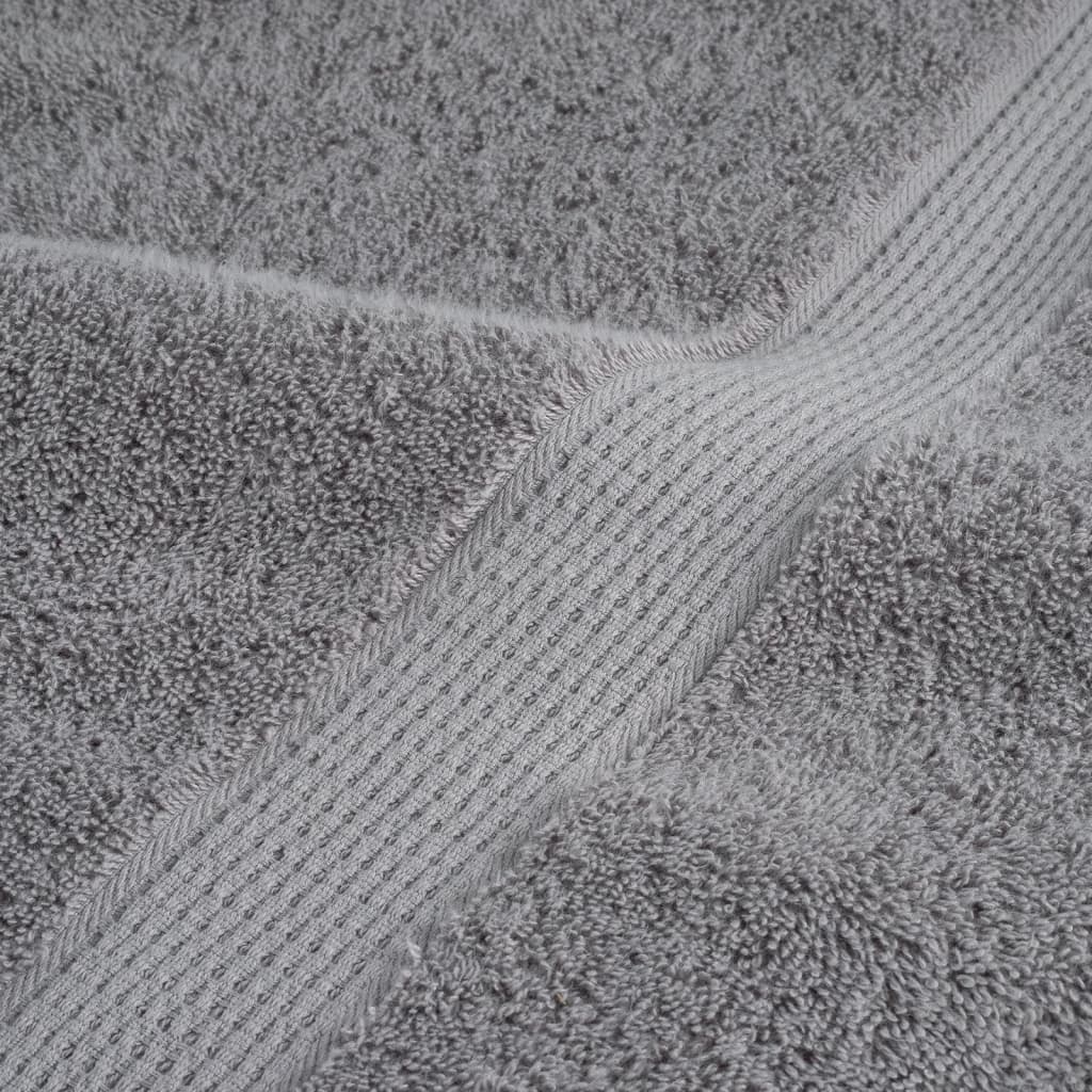 Premium Bath Towels "SOLUND" 4 pcs Grey 100x150 cm 600 gsm