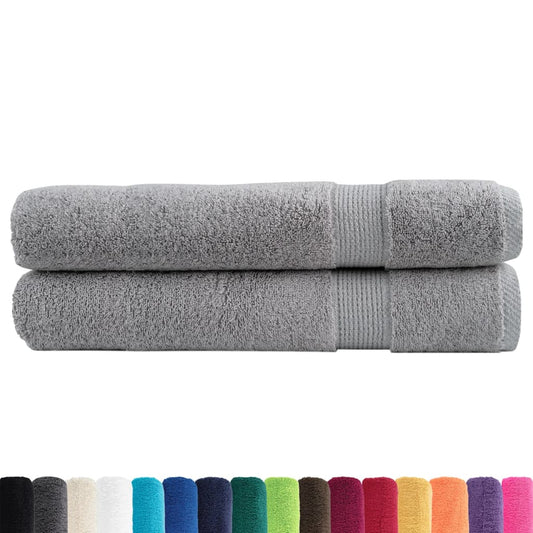 Premium Towels "SOLUND" 2 pcs Grey 100x200 cm 600 gsm Premium Towels "SOLUND" 2 pcs Grey 100x200 cm 600 gsm