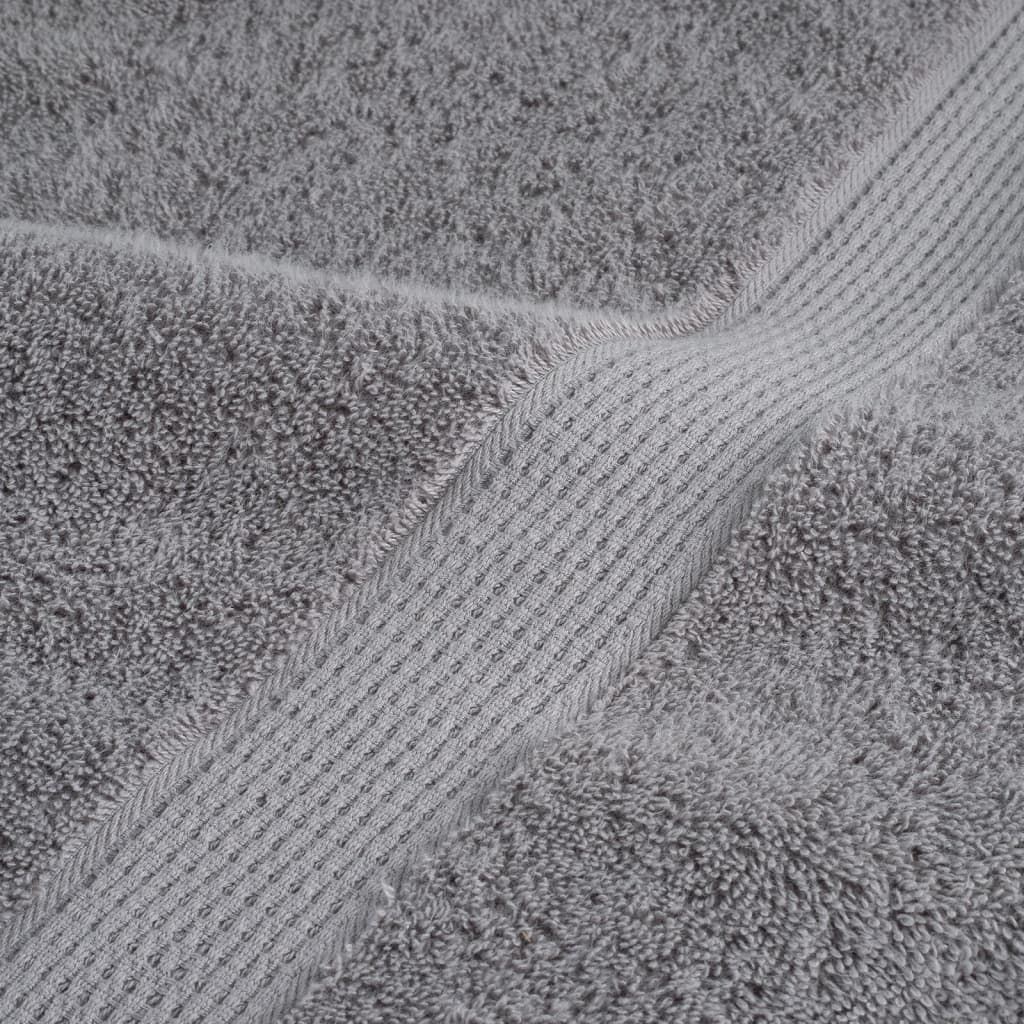 Premium Towels "SOLUND" 2 pcs Grey 100x200 cm 600 gsm