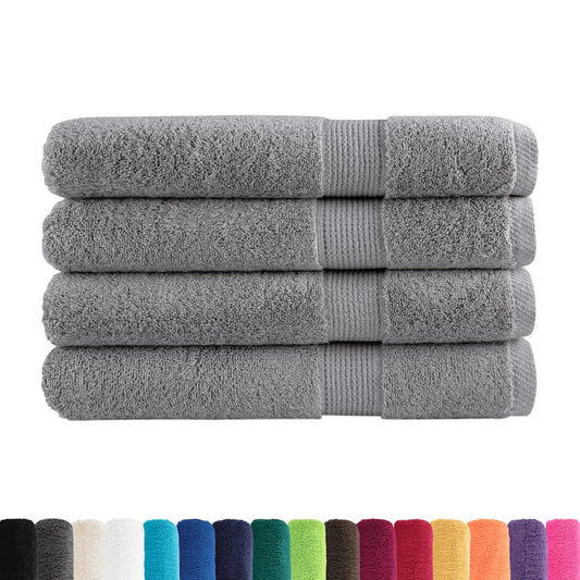 Premium Towels "SOLUND" 4 pcs Grey 100x200 cm 600 gsm Premium Towels "SOLUND" 4 pcs Grey 100x200 cm 600 gsm