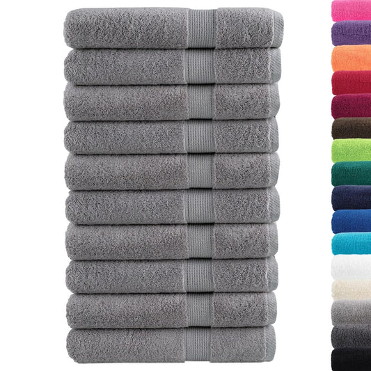 Premium Towels "SOLUND" 10 pcs Grey 100x200 cm 600 gsm Premium Towels "SOLUND" 10 pcs Grey 100x200 cm 600 gsm