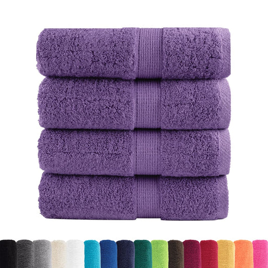 Premium Guest Towels SOLUND 4 pcs Purple 30x50 cm 600 gsm Premium Guest Towels SOLUND 4 pcs Purple 30x50 cm 600 gsm