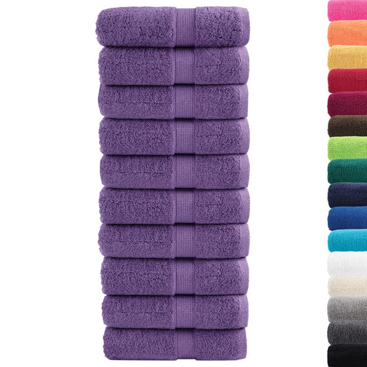 Premium Guest Towels SOLUND 10 pcs Purple 30x50 cm 600 gsm Premium Guest Towels SOLUND 10 pcs Purple 30x50 cm 600 gsm
