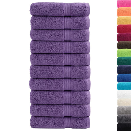 Premium Hand Towels SOLUND 10 pcs Purple 50x100 cm 600 gsm Premium Hand Towels SOLUND 10 pcs Purple 50x100 cm 600 gsm