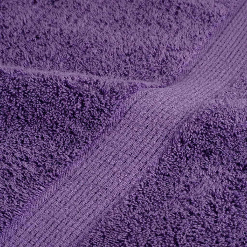 Premium Bath Towels "SOLUND" 4 pcs Purple 100x150 cm 600 gsm