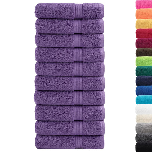 Premium Bath Towels "SOLUND" 10 pcs Purple 100x150 cm 600 gsm Premium Bath Towels "SOLUND" 10 pcs Purple 100x150 cm 600 gsm