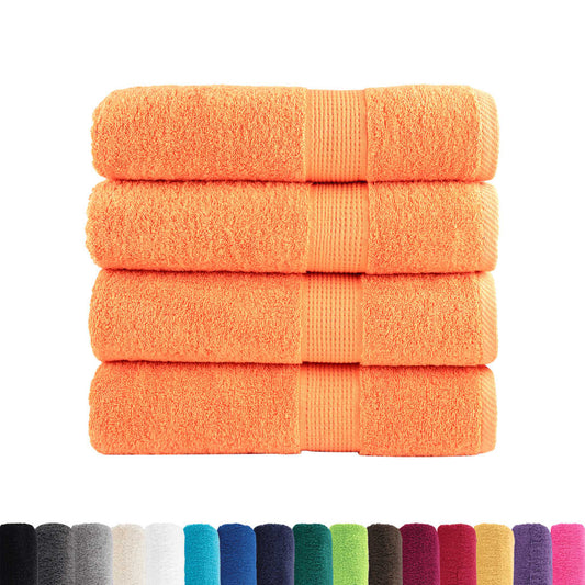 Premium Bath Towels "SOLUND" 4 pcs Orange 100x150 cm 600 gsm Premium Bath Towels "SOLUND" 4 pcs Orange 100x150 cm 600 gsm