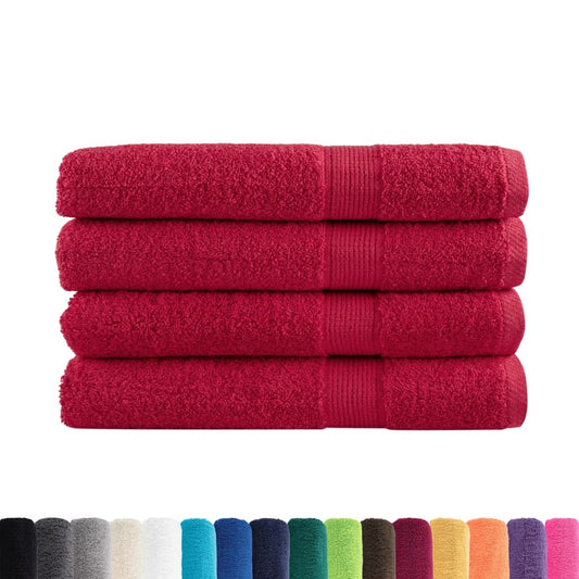Premium Sauna Towels SOLUND 4 pcs Red 80x200 cm 600 gsm Premium Sauna Towels SOLUND 4 pcs Red 80x200 cm 600 gsm