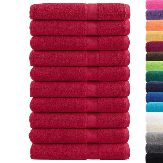 Premium Towels SOLUND 10 pcs Red 100x200 cm 600 gsm Premium Towels SOLUND 10 pcs Red 100x200 cm 600 gsm