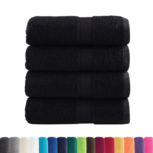 Premium Guest Towels SOLUND 4 pcs Black 30x50 cm 600 gsm Premium Guest Towels SOLUND 4 pcs Black 30x50 cm 600 gsm