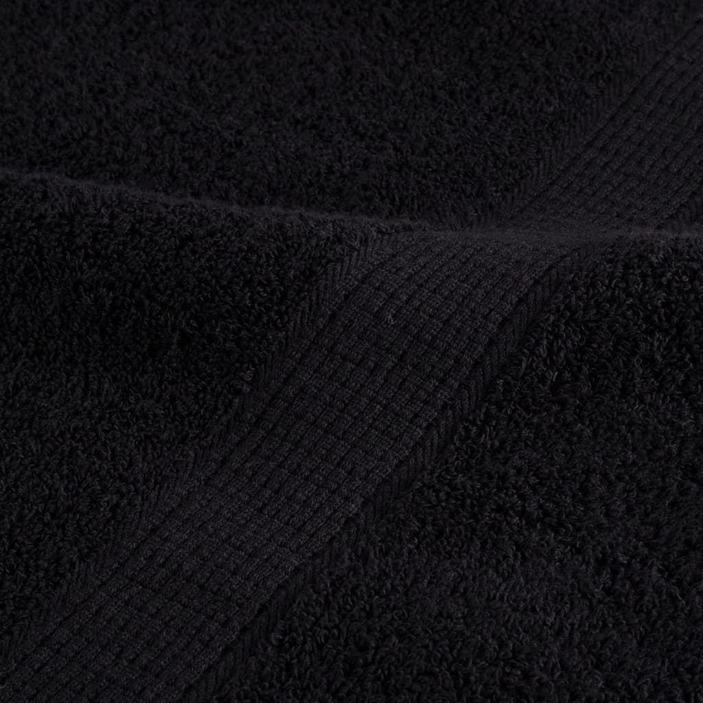 Premium Hand Towels SOLUND 2 pcs Black 50x100 cm 600 gsm