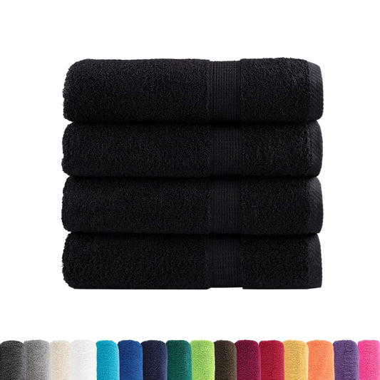 Premium Shower Towels SOLUND 4 pcs Black 70x140 cm 600 gsm Premium Shower Towels SOLUND 4 pcs Black 70x140 cm 600 gsm