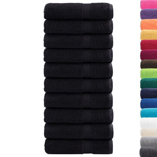 Premium Shower Towels SOLUND 10 pcs Black 70x140 cm 600 gsm Premium Shower Towels SOLUND 10 pcs Black 70x140 cm 600 gsm