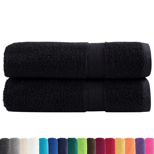 Premium Bath Towels "SOLUND" 2 pcs Black 100x150 cm 600 gsm Premium Bath Towels "SOLUND" 2 pcs Black 100x150 cm 600 gsm