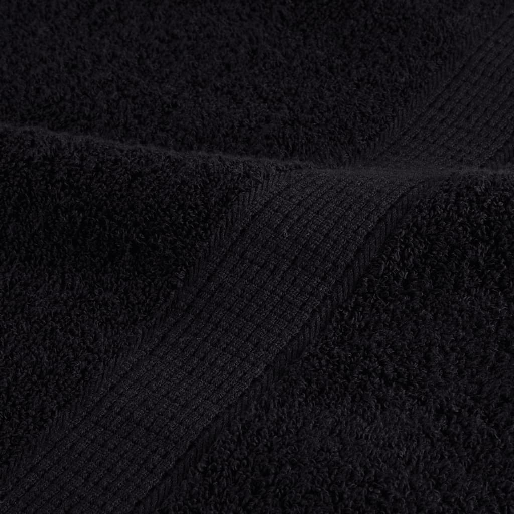 Premium Bath Towels "SOLUND" 10 pcs Black 100x150 cm 600 gsm