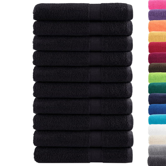 Premium Towels SOLUND 10 pcs Black 100x200 cm 600 gsm Premium Towels SOLUND 10 pcs Black 100x200 cm 600 gsm