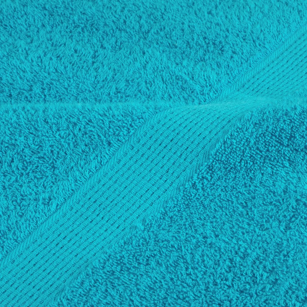 Premium Shower Towels SOLUND 4 pcs Turquoise 70x140 cm 600 gsm