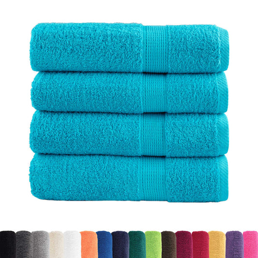 Premium Bath Towels "SOLUND" 4 pcs Turquoise 100x150 cm 600 gsm Premium Bath Towels "SOLUND" 4 pcs Turquoise 100x150 cm 600 gsm