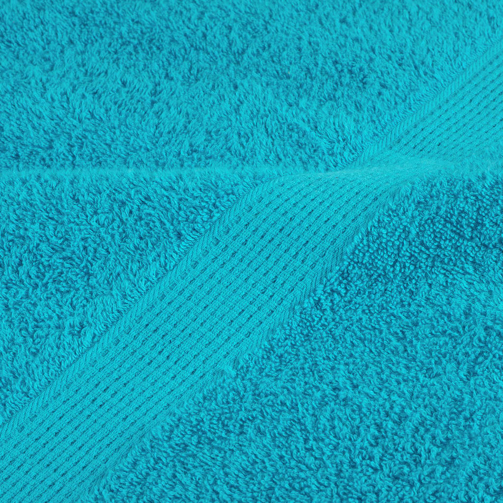 Premium Bath Towels "SOLUND" 10 pcs Turquoise 100x150cm 600 gsm