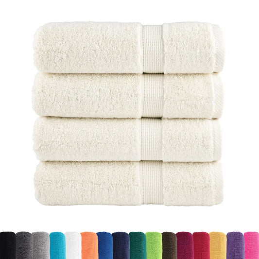 Premium Shower Towels SOLUND 4 pcs Cream 70x140 cm 600 gsm Premium Shower Towels SOLUND 4 pcs Cream 70x140 cm 600 gsm