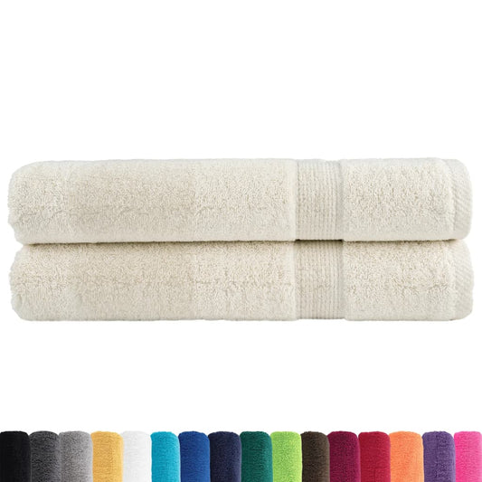 Premium Sauna Towels SOLUND 2 pcs Cream 80x200 cm 600 gsm Premium Sauna Towels SOLUND 2 pcs Cream 80x200 cm 600 gsm