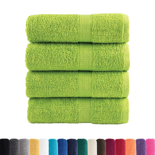 Premium Guest Towels SOLUND 4 pcs Apple Green 30x50 cm 600 gsm Premium Guest Towels SOLUND 4 pcs Apple Green 30x50 cm 600 gsm