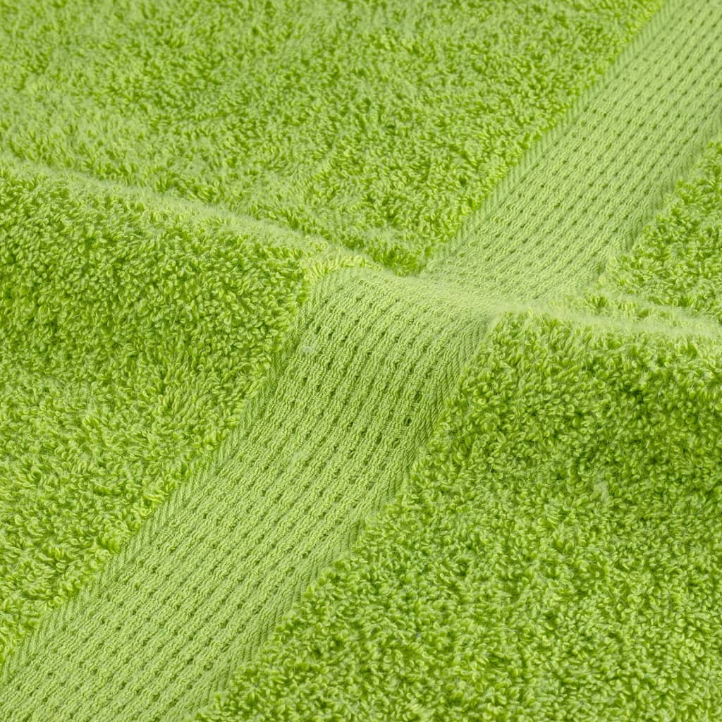 Premium Bath Towels SOLUND 10 pcs Apple Green 100x150cm 600 gsm