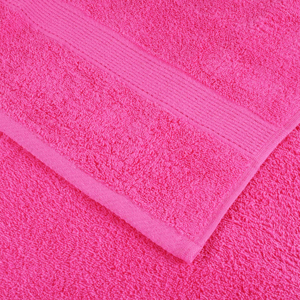 Premium Bath Towels "SOLUND" 10 pcs Pink 100x150 cm 600 gsm