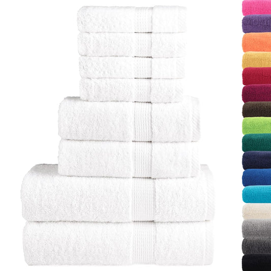 8 Piece Premium Towel Set SOLUND White 600 gsm 8 Piece Premium Towel Set SOLUND White 600 gsm