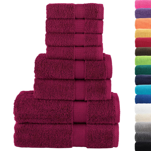 8 Piece Premium Towel Set SOLUND Bordeaux 600 gsm 8 Piece Premium Towel Set SOLUND Bordeaux 600 gsm
