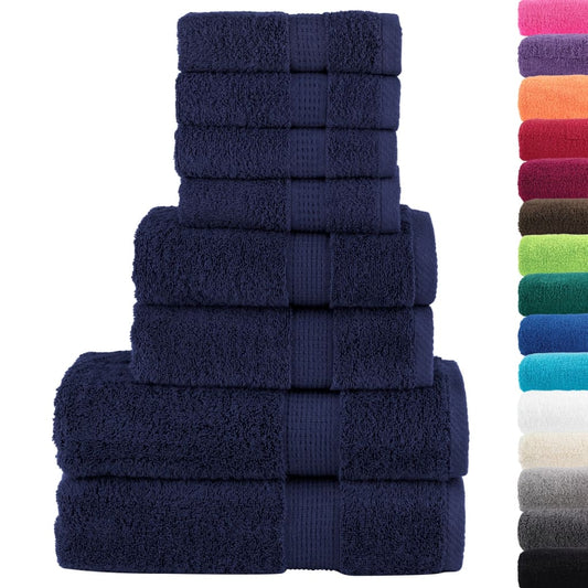 8 Piece Premium Towel Set SOLUND Navy Blue 600 gsm 8 Piece Premium Towel Set SOLUND Navy Blue 600 gsm