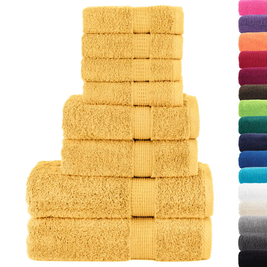 8 Piece Premium Towel Set SOLUND Gold 600 gsm 8 Piece Premium Towel Set SOLUND Gold 600 gsm