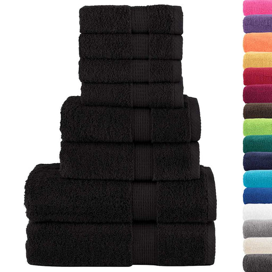 8 Piece Premium Towel Set SOLUND Black 600 gsm 8 Piece Premium Towel Set SOLUND Black 600 gsm