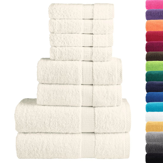 8 Piece Premium Towel Set SOLUND Cream 600 gsm 8 Piece Premium Towel Set SOLUND Cream 600 gsm