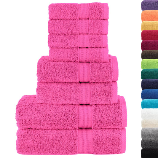 8 Piece Premium Towel Set SOLUND Pink 600 gsm 8 Piece Premium Towel Set SOLUND Pink 600 gsm