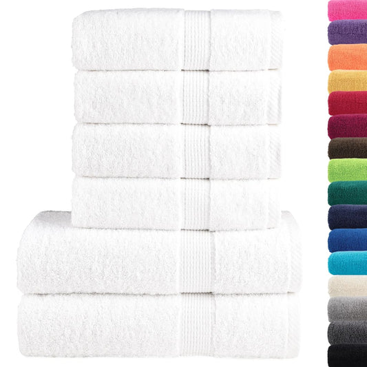 6 Piece Premium Towel Set SOLUND White 600 gsm 6 Piece Premium Towel Set SOLUND White 600 gsm