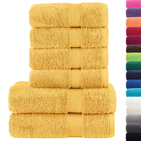 6 Piece Premium Towel Set SOLUND Gold 600 gsm 6 Piece Premium Towel Set SOLUND Gold 600 gsm
