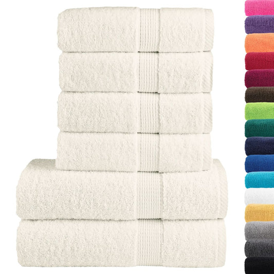 6 Piece Premium Towel Set SOLUND Cream 600 gsm 6 Piece Premium Towel Set SOLUND Cream 600 gsm
