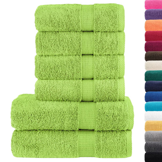 6 Piece Premium Towel Set SOLUND Apple Green 600 gsm 6 Piece Premium Towel Set SOLUND Apple Green 600 gsm