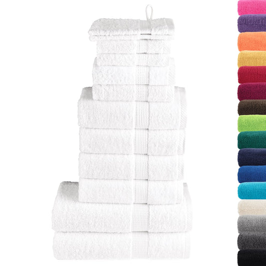 12 Piece Premium Towel Set SOLUND White 600 gsm 12 Piece Premium Towel Set SOLUND White 600 gsm